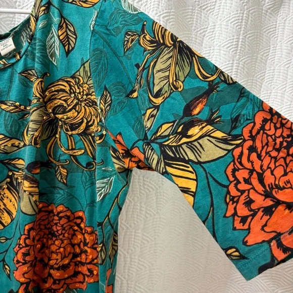 Collections Etc Womens 3/4 Sleeve Tunic Set of 2 Floral Geometric Print Size XXL - Picture 7 of 8